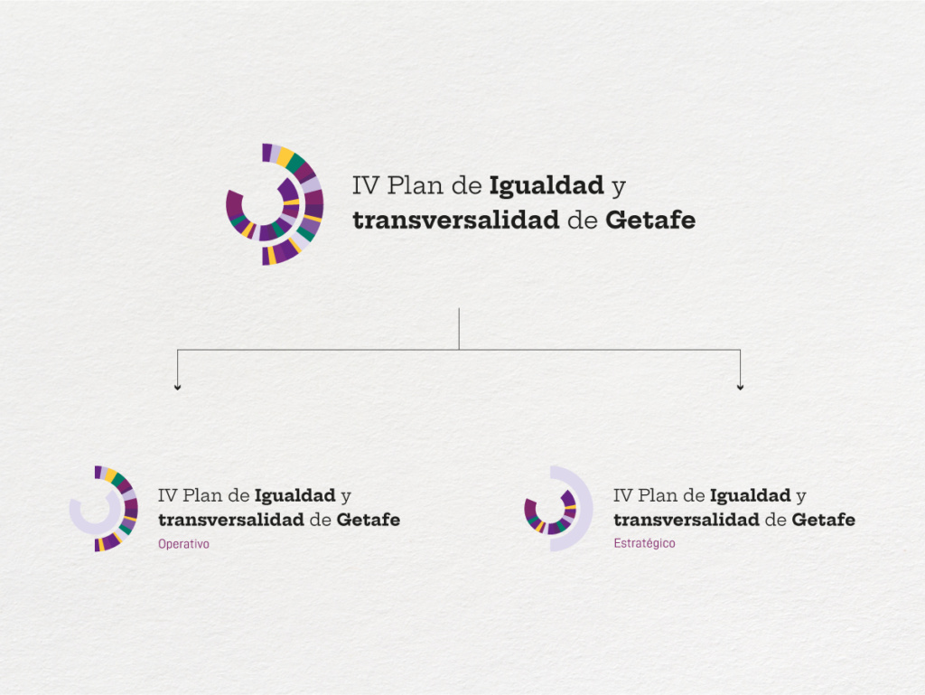 Diseño de Identidad visual para el V Plan de Igualdad y Transversalidad de Género del Ayuntamiento de Getafe