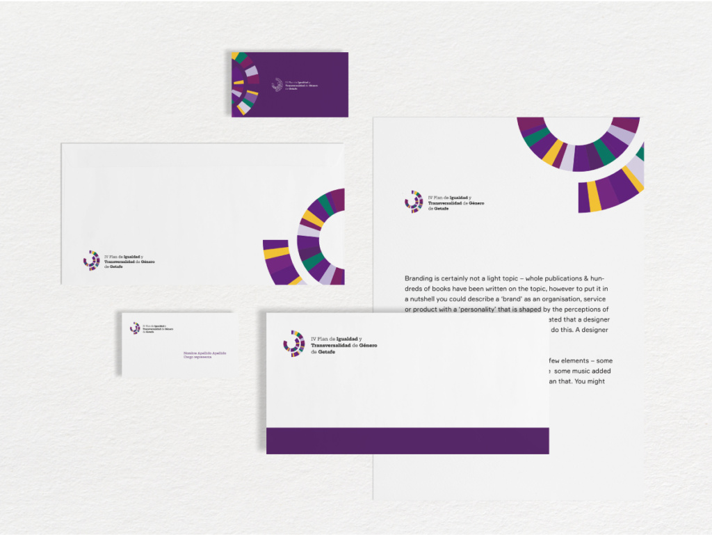 Diseño de Identidad visual para el V Plan de Igualdad y Transversalidad de Género del Ayuntamiento de Getafe