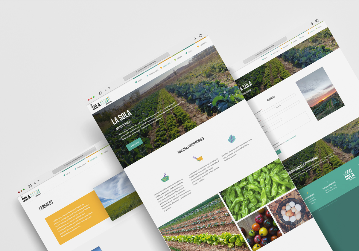 Ejemplo de aplicación de Identidad de la Escuela de emprendedoras Juana Millán en diferentes materiales: Bolsa de tela, triptico, tarjetas de visita, acreditación, sobre, díptico