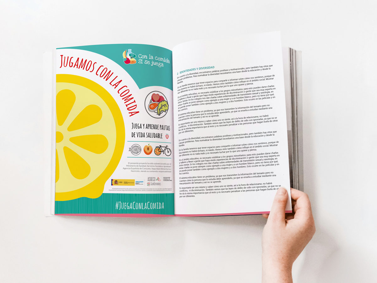 Anuncio en revista - ASGECO Con la comida SI se juega